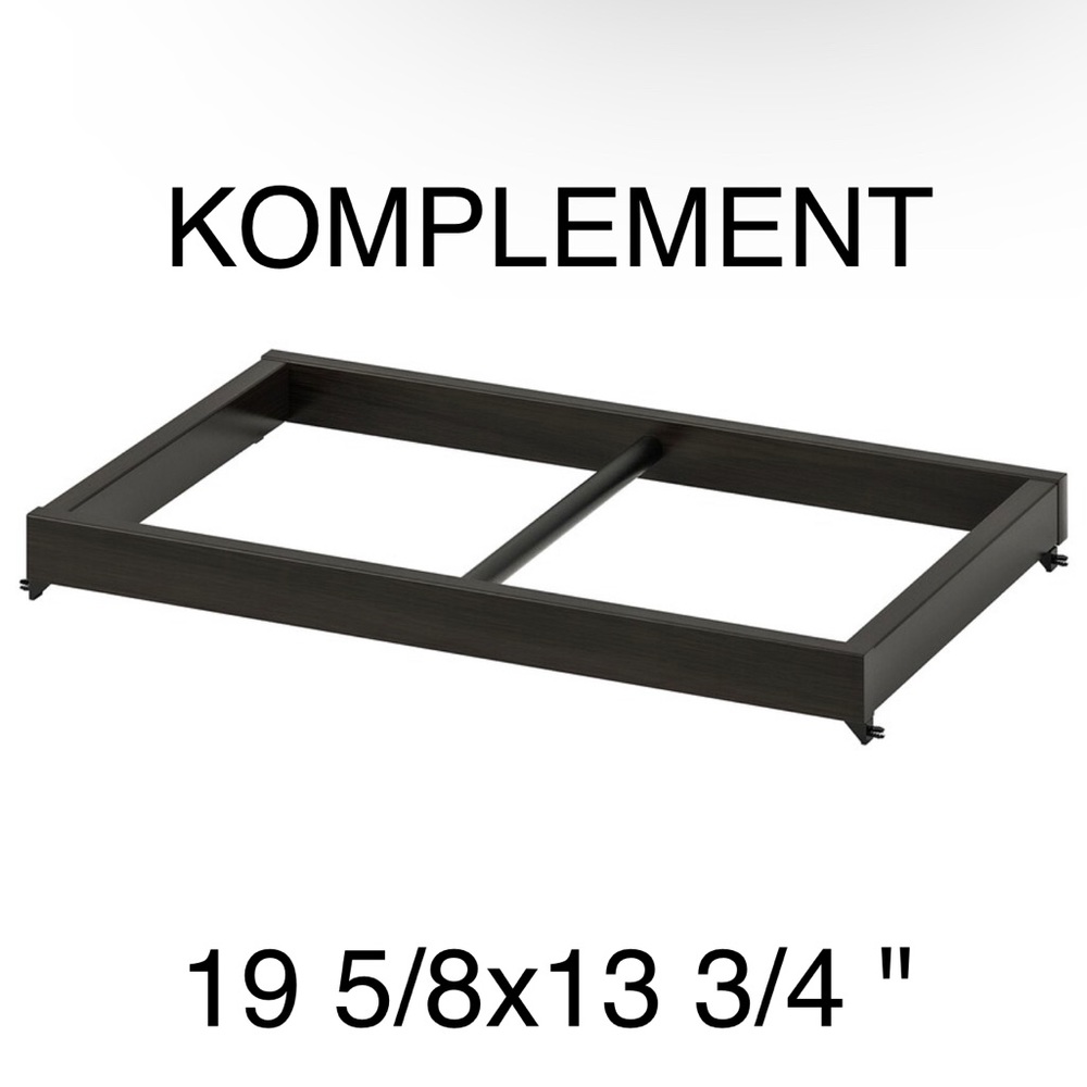 KOMPLEMENT 604.464.61 Clothesrail black-brown19 5/8x13 3/4“for IKEA PAX wardrobe
